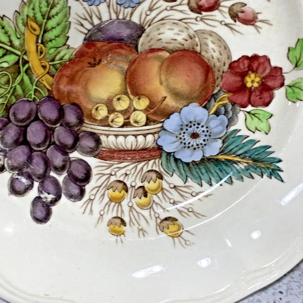 Reynolds Spode Copeland Fine Bone China Floral Bread & Butter Plates (4) FLAW